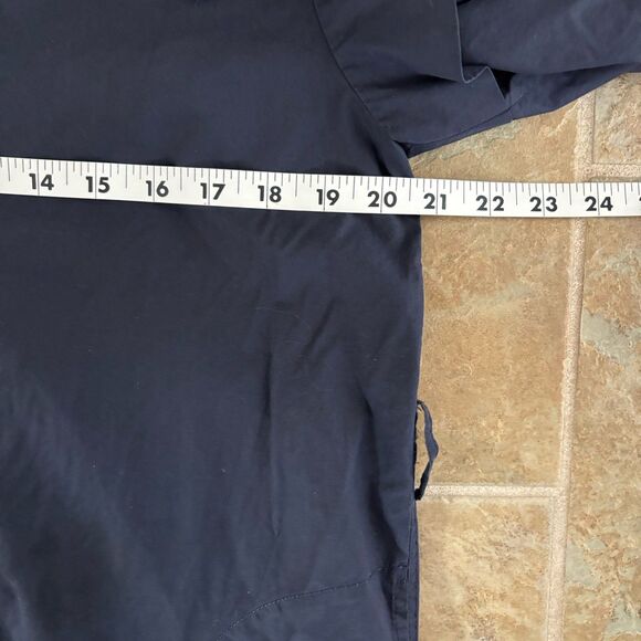 Lafayette 148 Jacket Womens Size Small Long Zip Front Hooded 3/4 Sleeve Blue - Picture 3 of 5